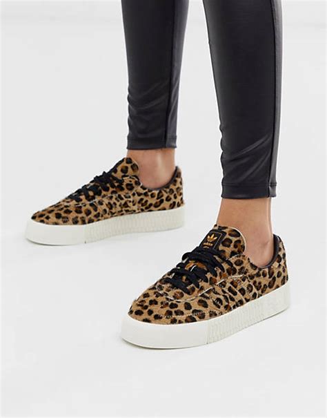 adidas sambarose leopard print